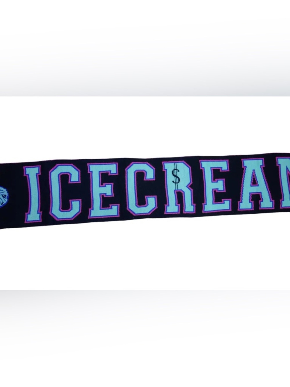 Billionaire Boys Club ICECREAM Scarf Black Purple Blue Streetwear Rare DEADSTOCK - Picture 6 of 7